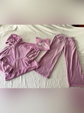 Xersion Girls 3 Pieces Pink Ombré Hoodie Set 10/12